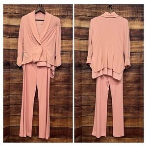 Vintage Newport News Soft Pink Women's Pantsuit Set Size S